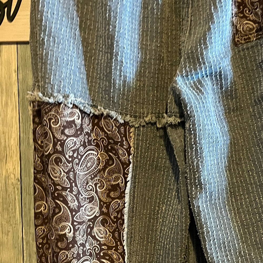 Pol Patchwork Denim And Leopard Print Joggers - image 7